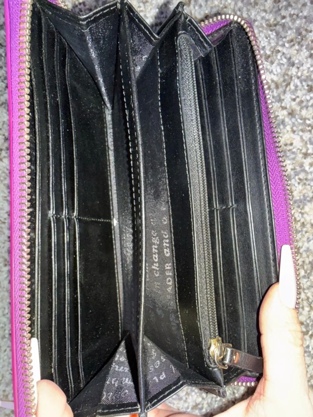 Kate spade Rainer lane pink metallic holographic long zip wallet - Picture 9 of 12